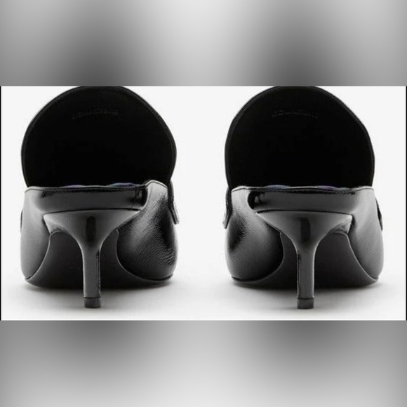 BURBERRY Sovereign Square Toe Mules Size 39.5 - Picture 3 of 9